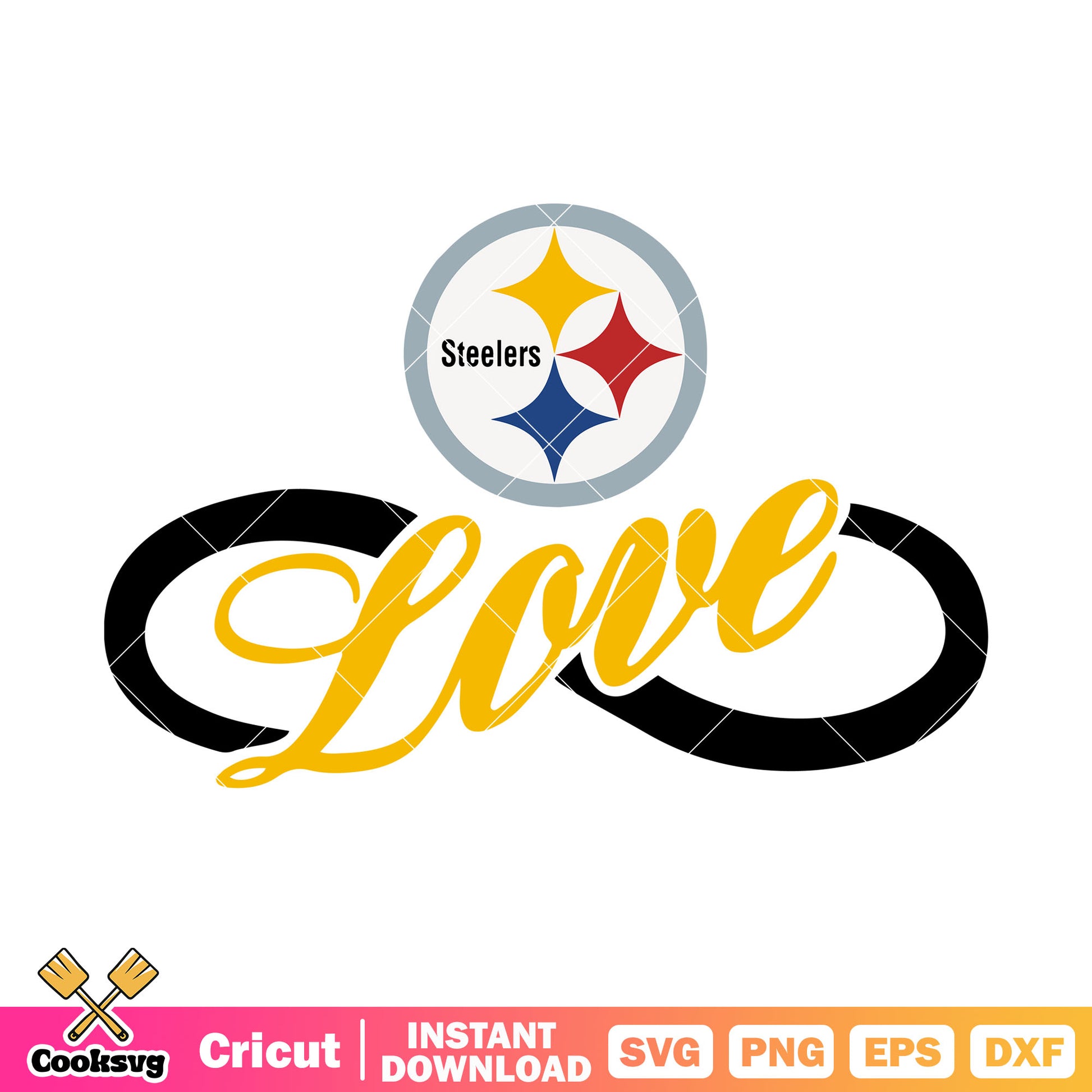 Infinity steelers team nfl svg, afc north svg, pittsburgh steelers svg