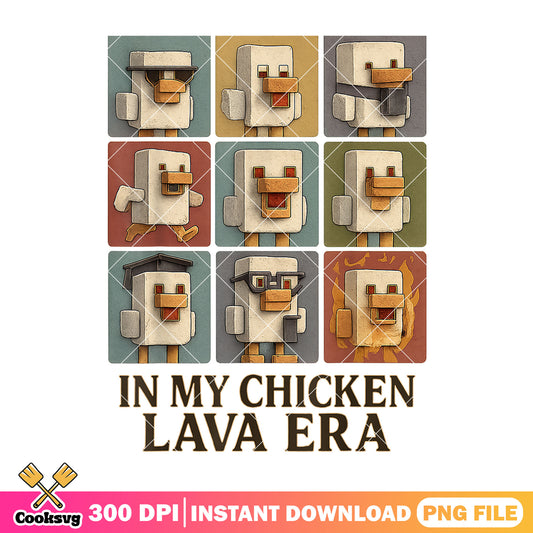 In my chicken lava era png, lava chicken​ png, lava fried chicken​ png