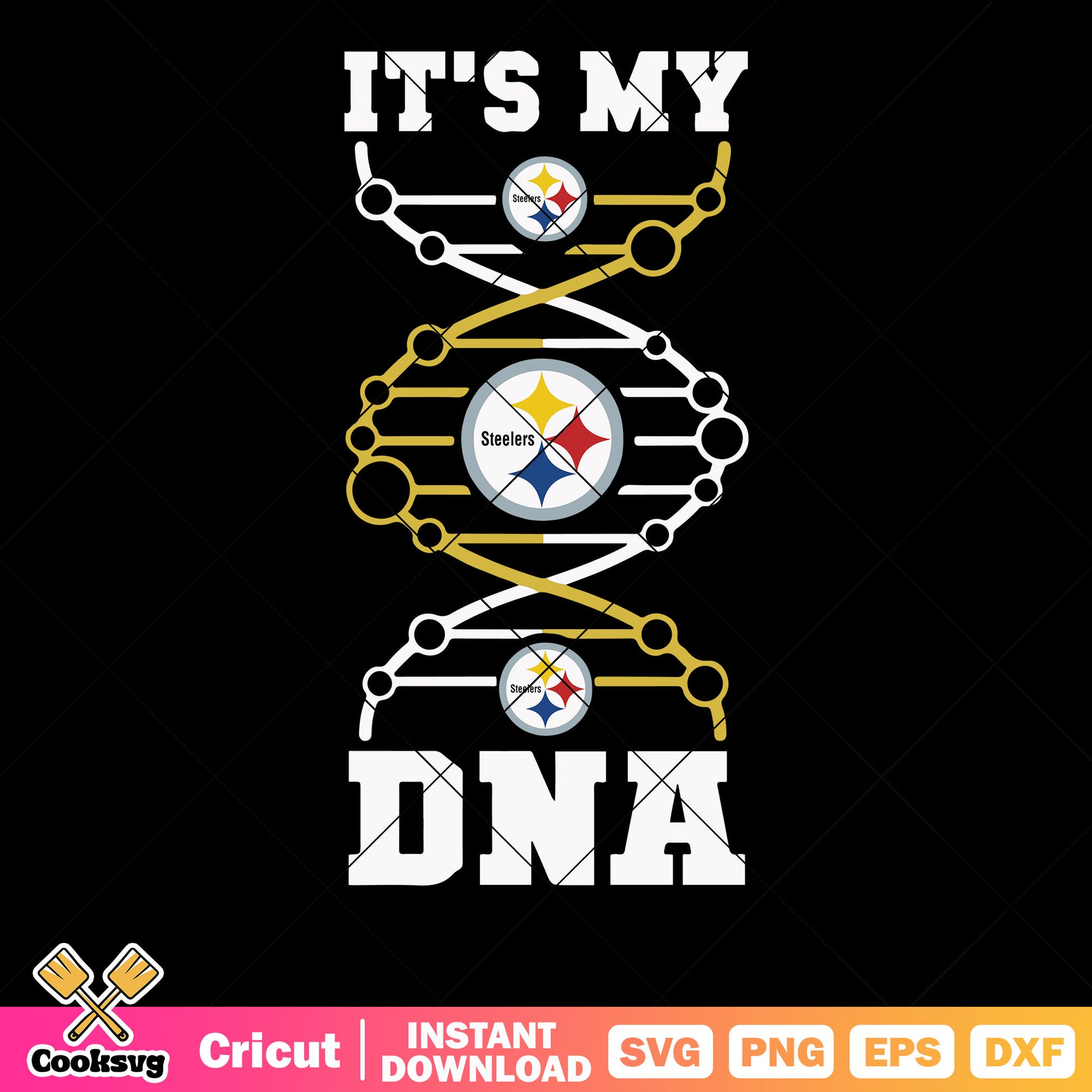 In my chromosome have steeler svg, nfl football​ svg, nfl teams svg