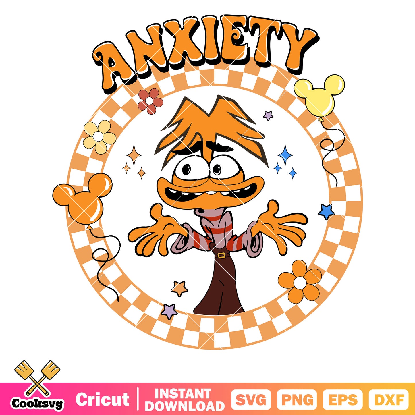 Inside out anxiety svg, anxiety inside out 2 costume svg