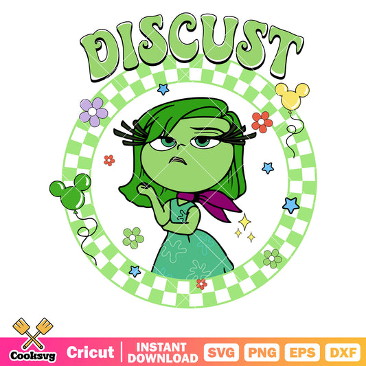 Inside out emotions disgust svg, inside out characters​ svg