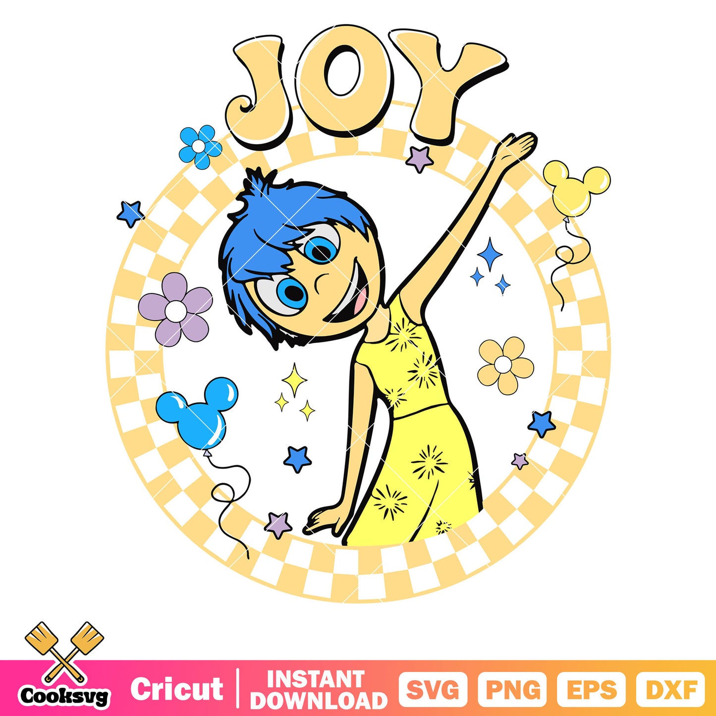 Inside out emotions joy svg, inside out characters​ svg