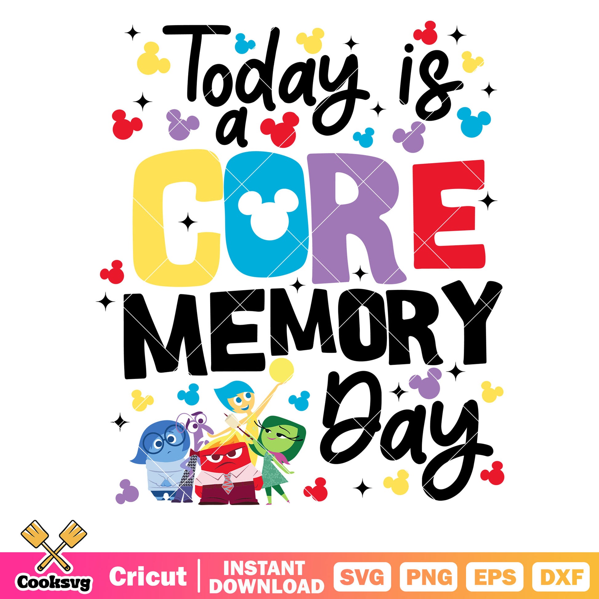 Inside out today is a core memory day svg, inside out emotion svg