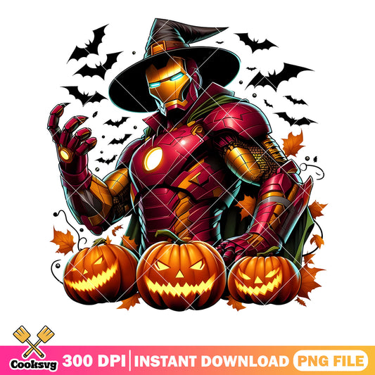 Iron Man Halloween png, witch halloween costume png, Marvel Halloween png