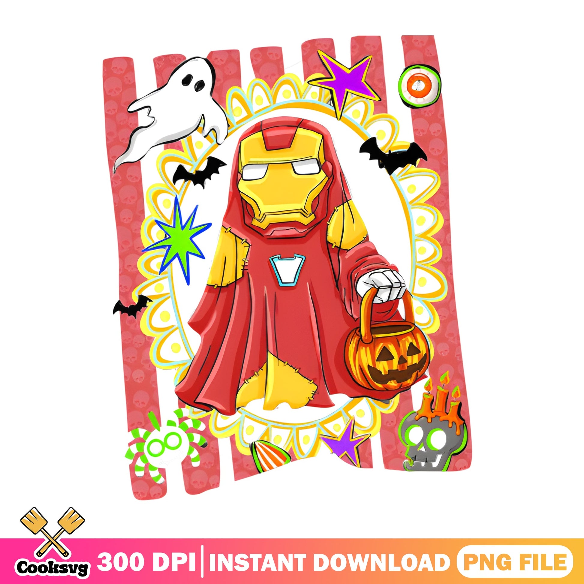 Iron Man Halloween PNG, Marvel Halloween PNG, Trick Or Treat PNG