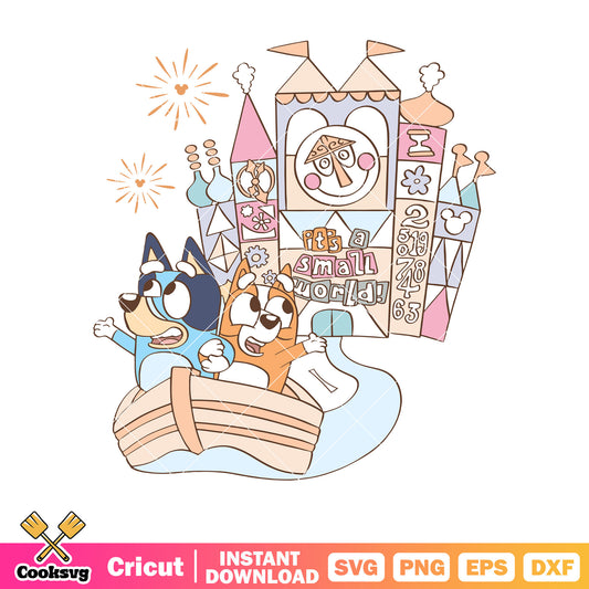 Its a small world adventure at the parks svg, bluey bingo svg, bluey dog svg