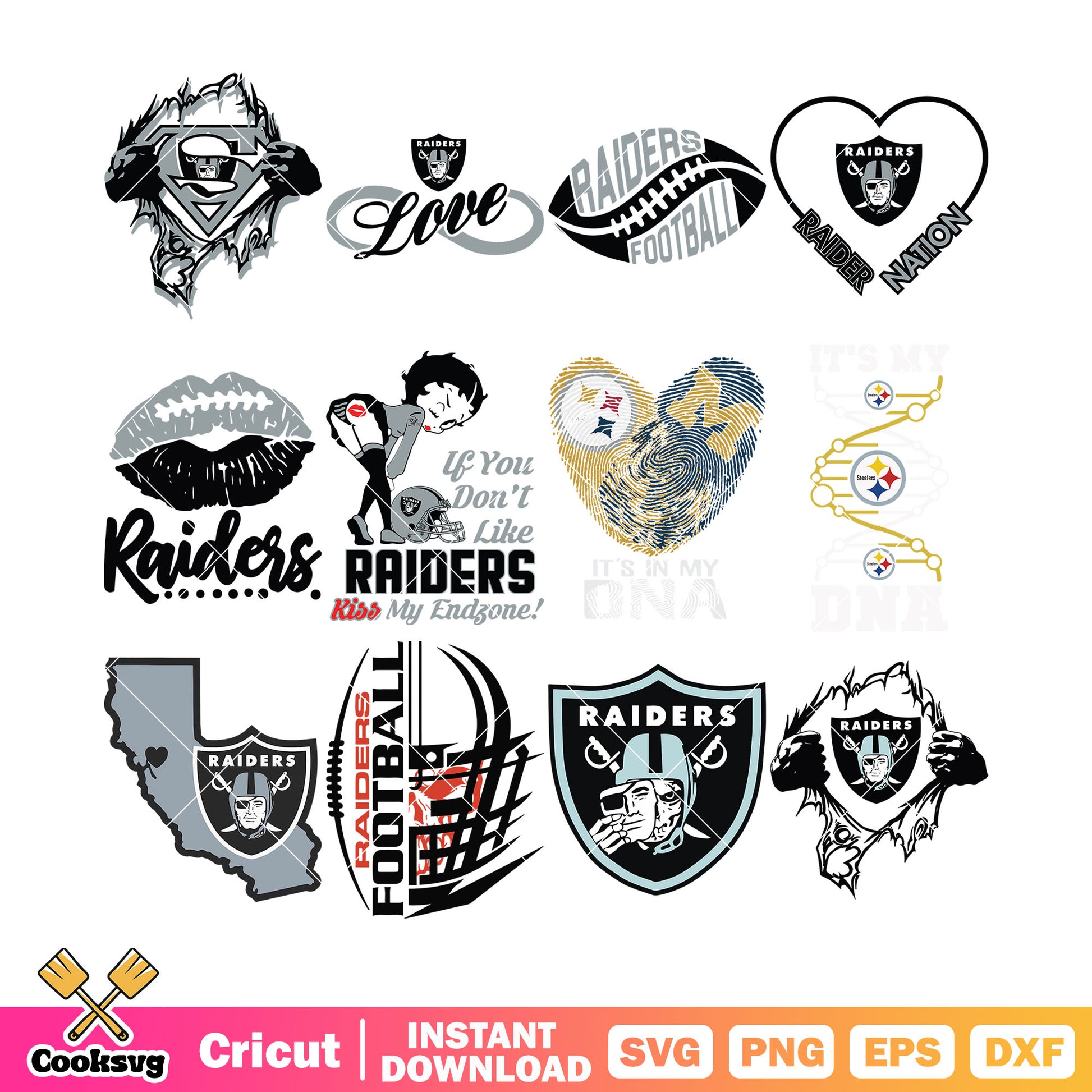 Its my dna raiders bundle svg, NFL teams svg, las vesgas raider svg