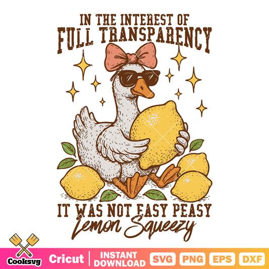 It was not east peast lemon svg, goose lemon​ svg, goose quote svg