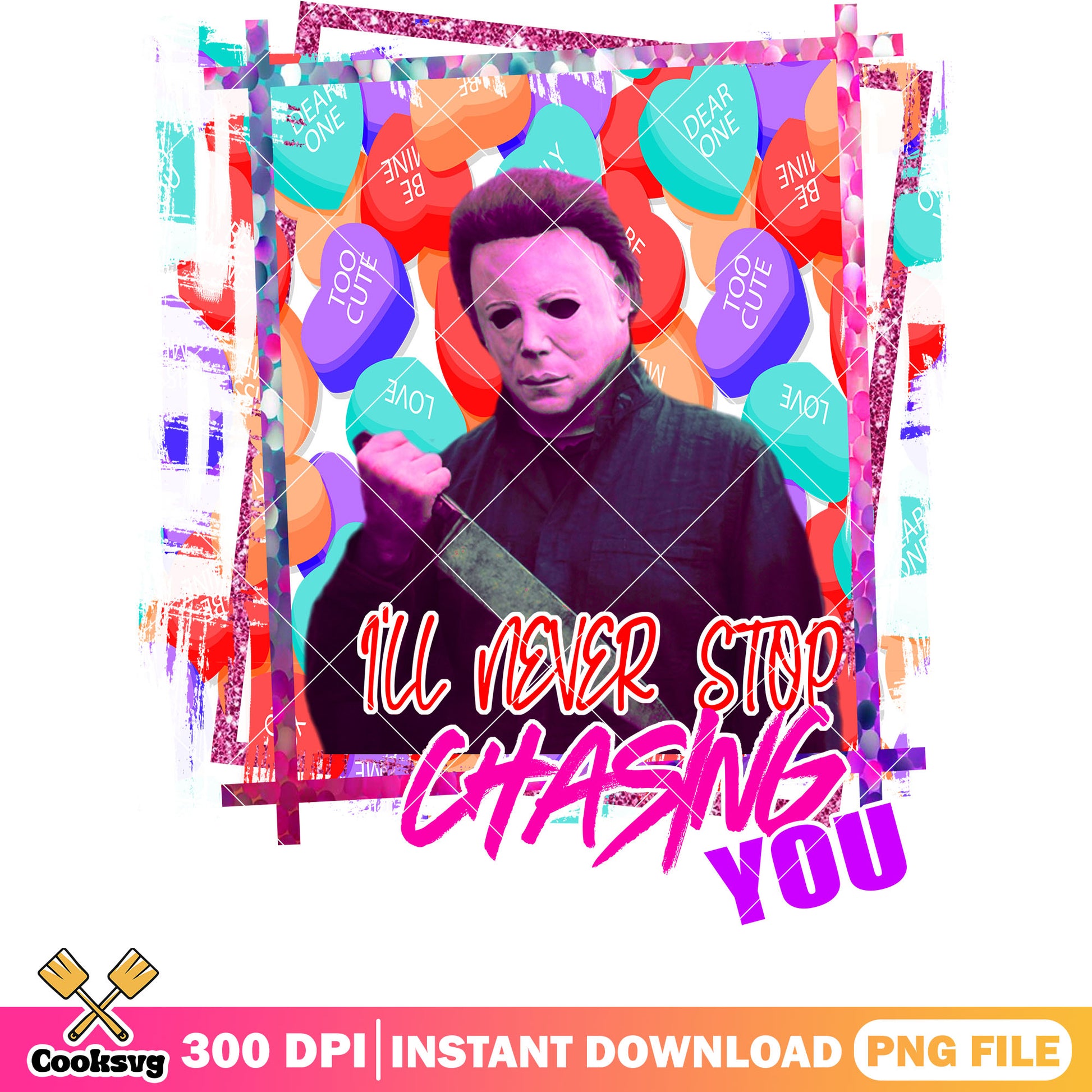 I will never stop chasing you png, horror valentine png