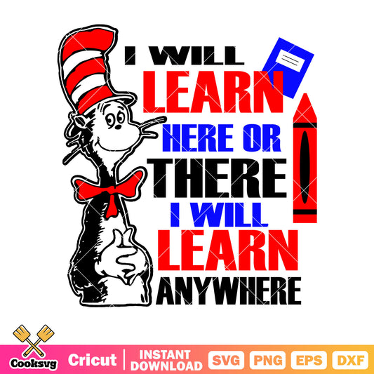 I will pray here or there dr seuss svg file, dr seuss quotes svg