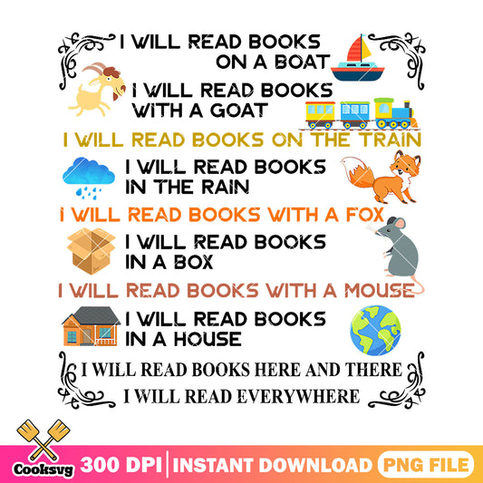 I will read books design png, back to school decor png, colors font png