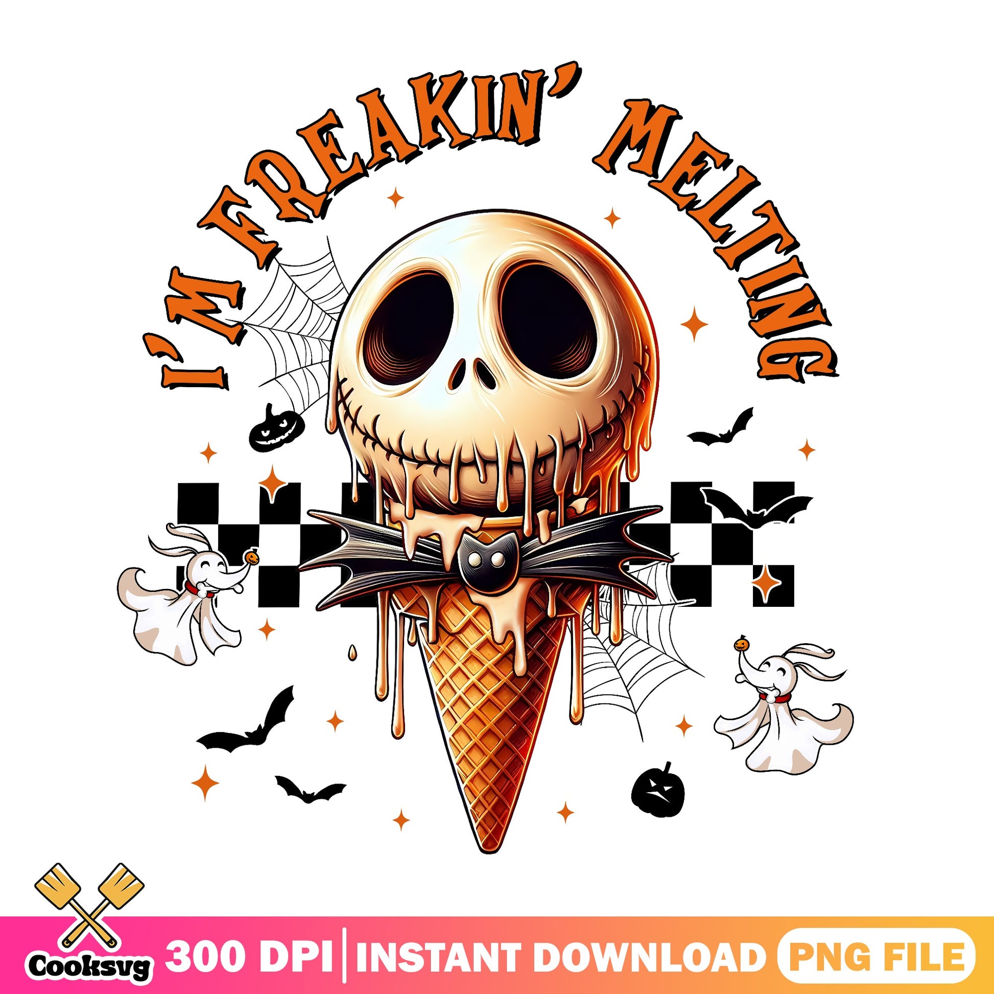 Jack Skellington Ice Cream Halloween PNG, Nightmare PNG, Halloween PNG