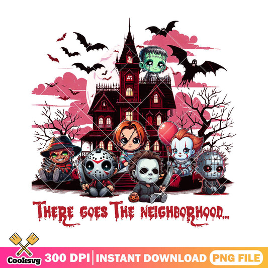Jack and friends design png, horror castle png, halloween jack png