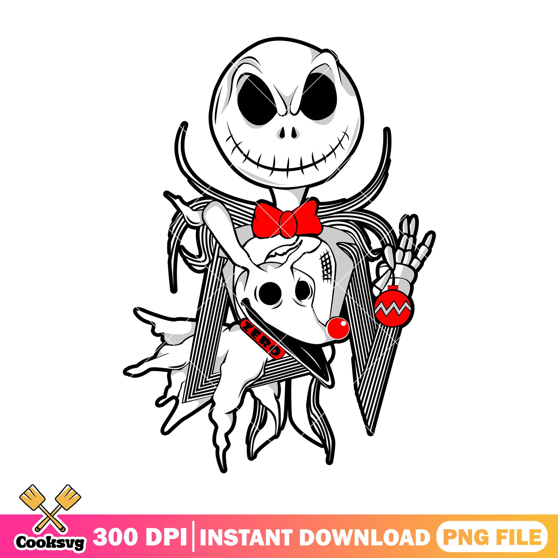Jack and horror dog png, disney jack png, halloween colors png