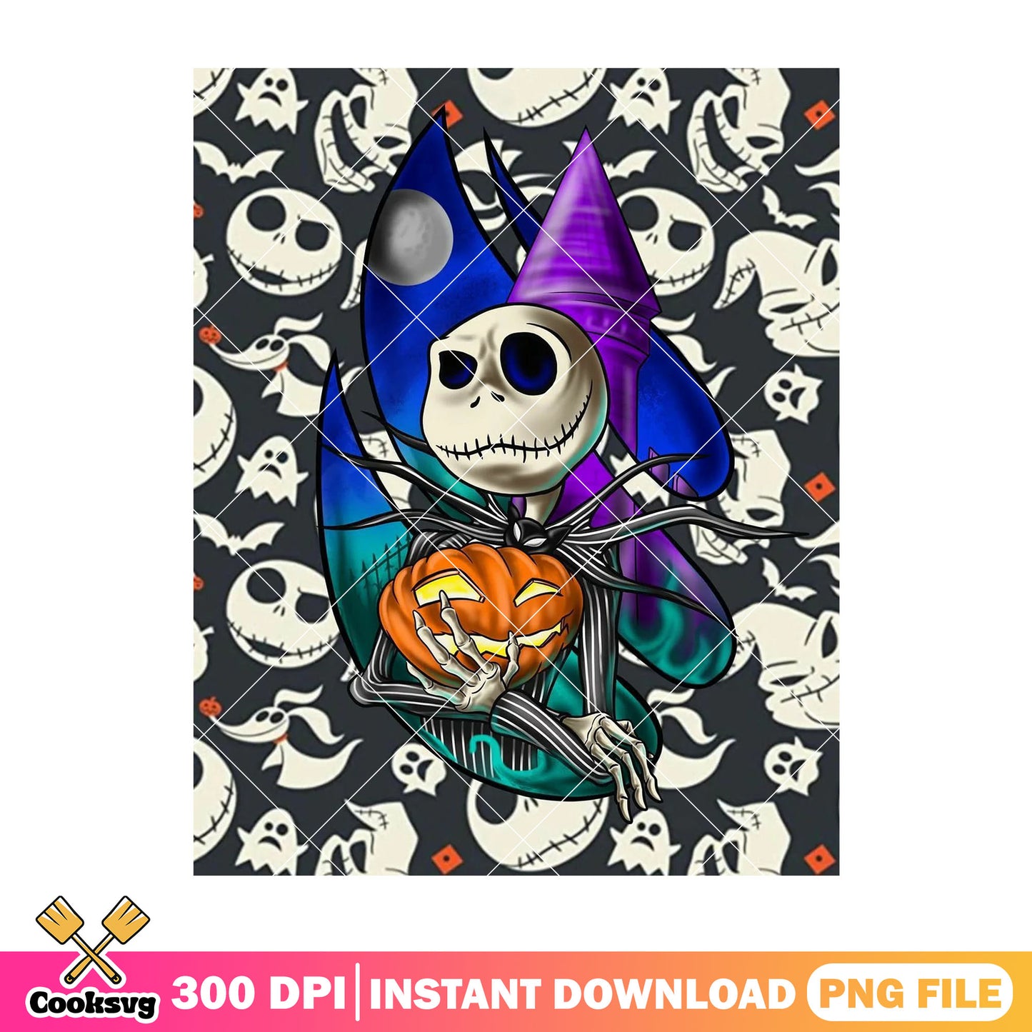 Jack and zero background png, spirit halloween png, disney zero png