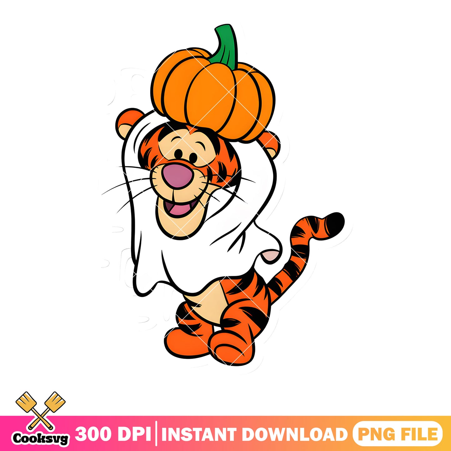 Jack baby ghost Tiger png, disney halloween png, winnie the pooh png