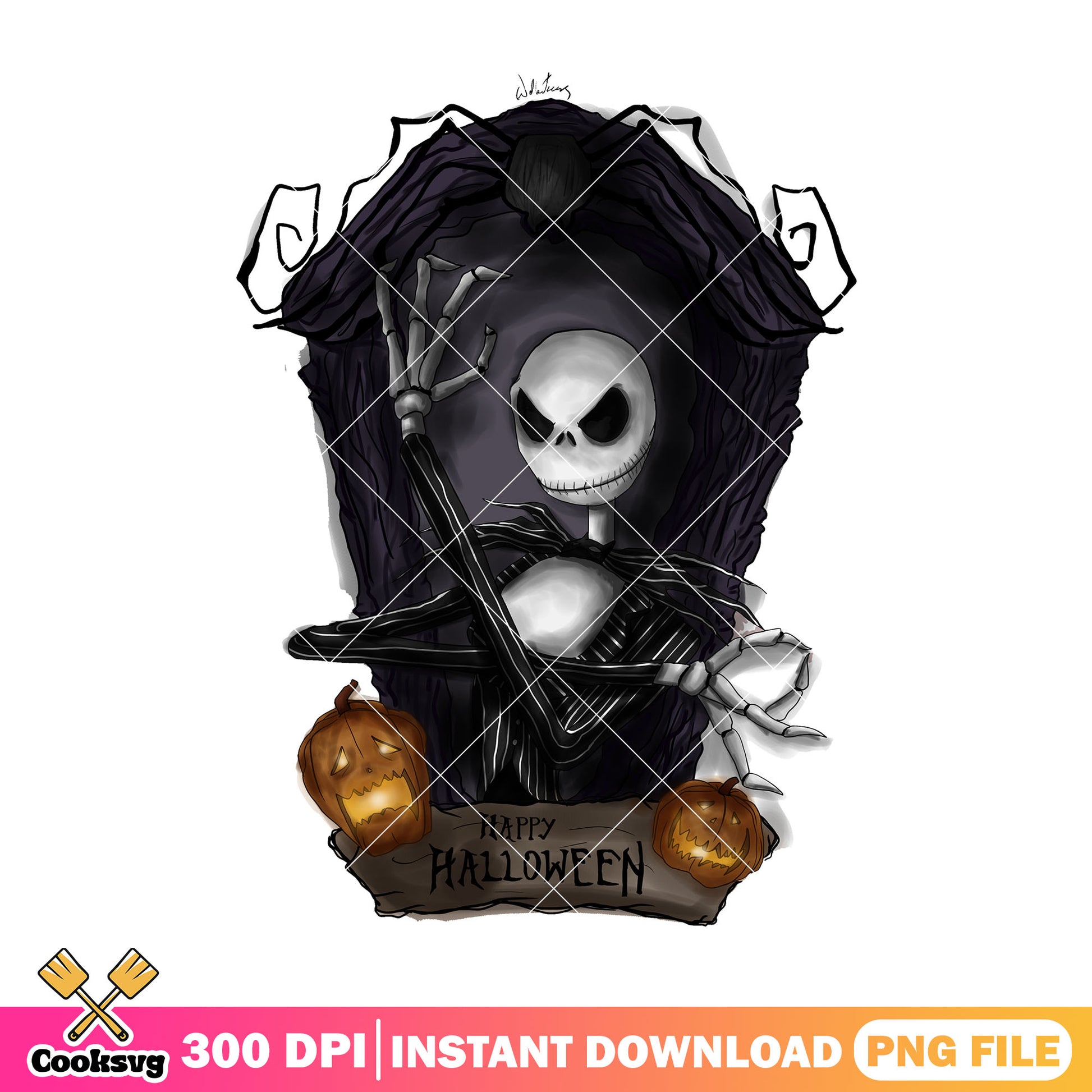 Jack happy halloween png, disney movie png, halloween cartoon png