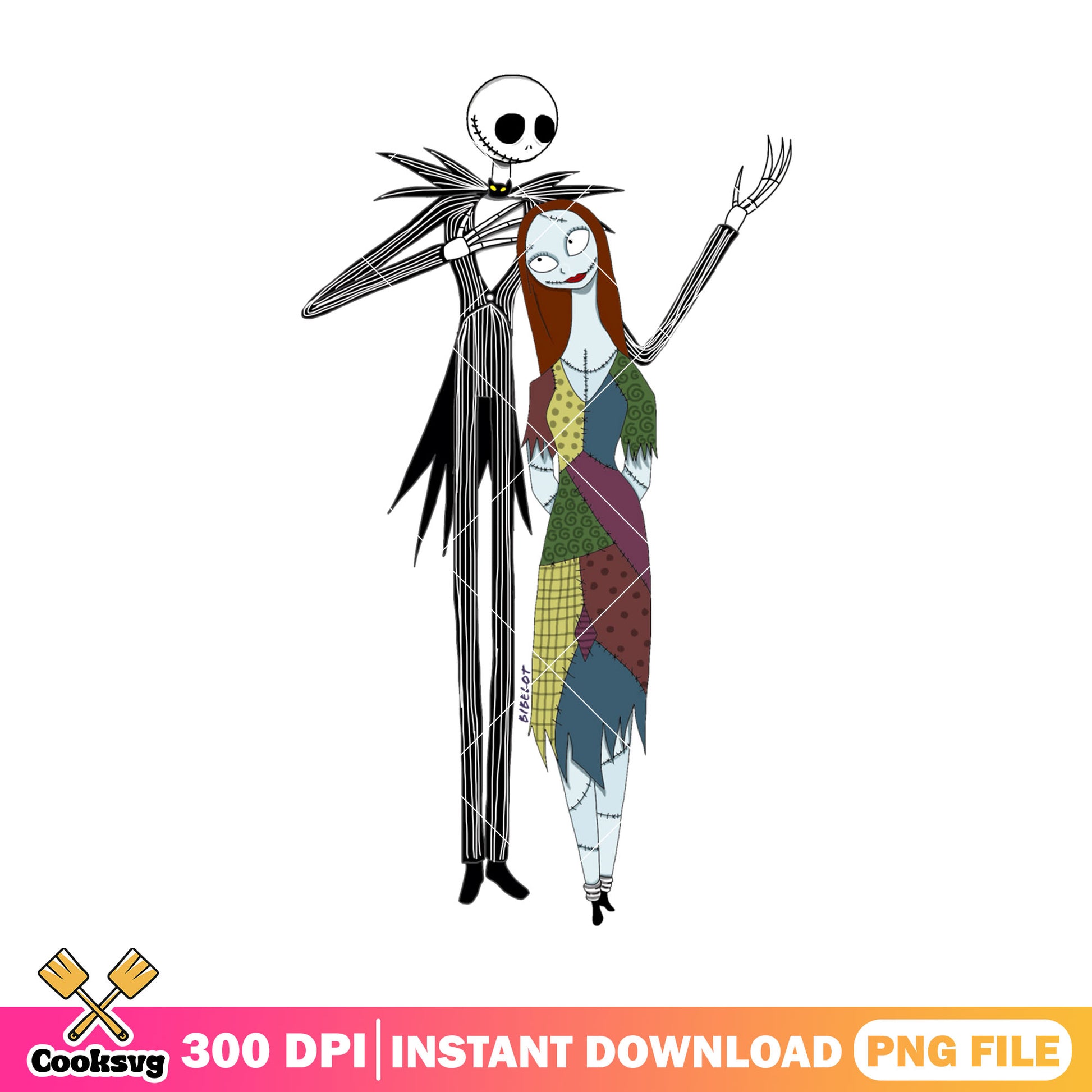 Jack sally couple png, halloween cartoon png, jack cartoon png