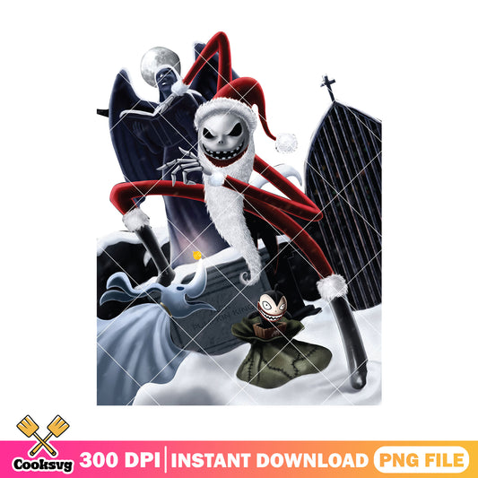 Jack santa claus design png, this is halloween png, horror town png