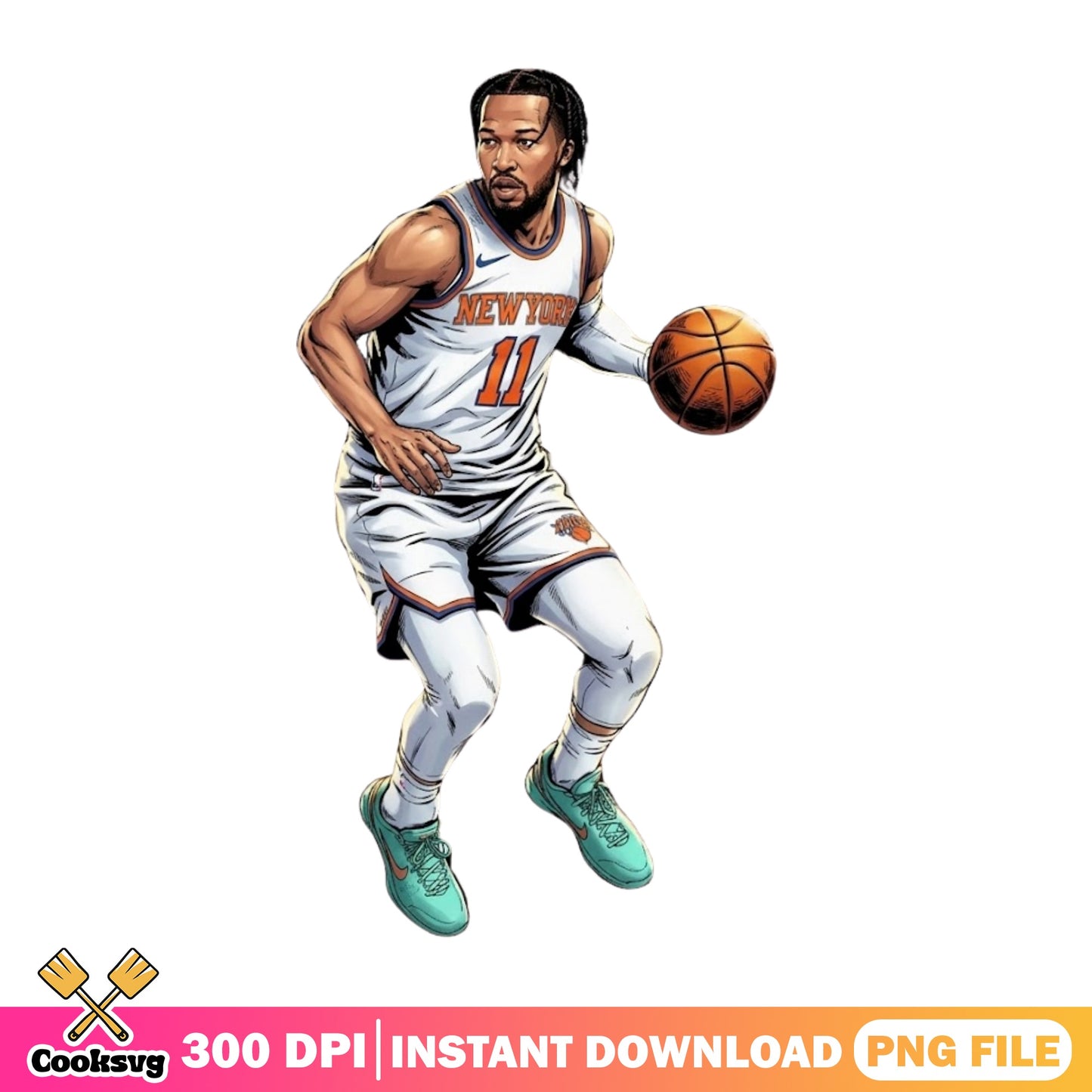 Jalen Brunson New York Knicks PNG, NBA Player PNG, Basketball PNG