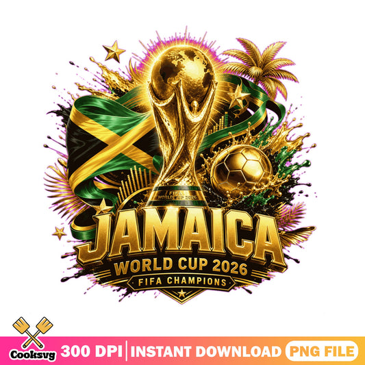 Jamaica World Cup 2026 PNG, FIFA Champions Soccer PNG, Jamaica Flag PNG