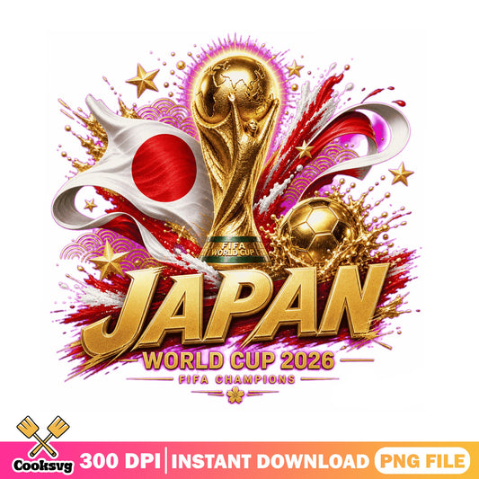Japan World Cup 2026 PNG, FIFA Champions Soccer PNG, Japan Flag PNG
