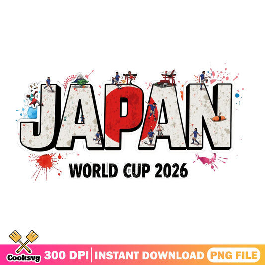 Japan World Cup 2026 PNG, Japan Soccer Fan Shirt, Football PNG