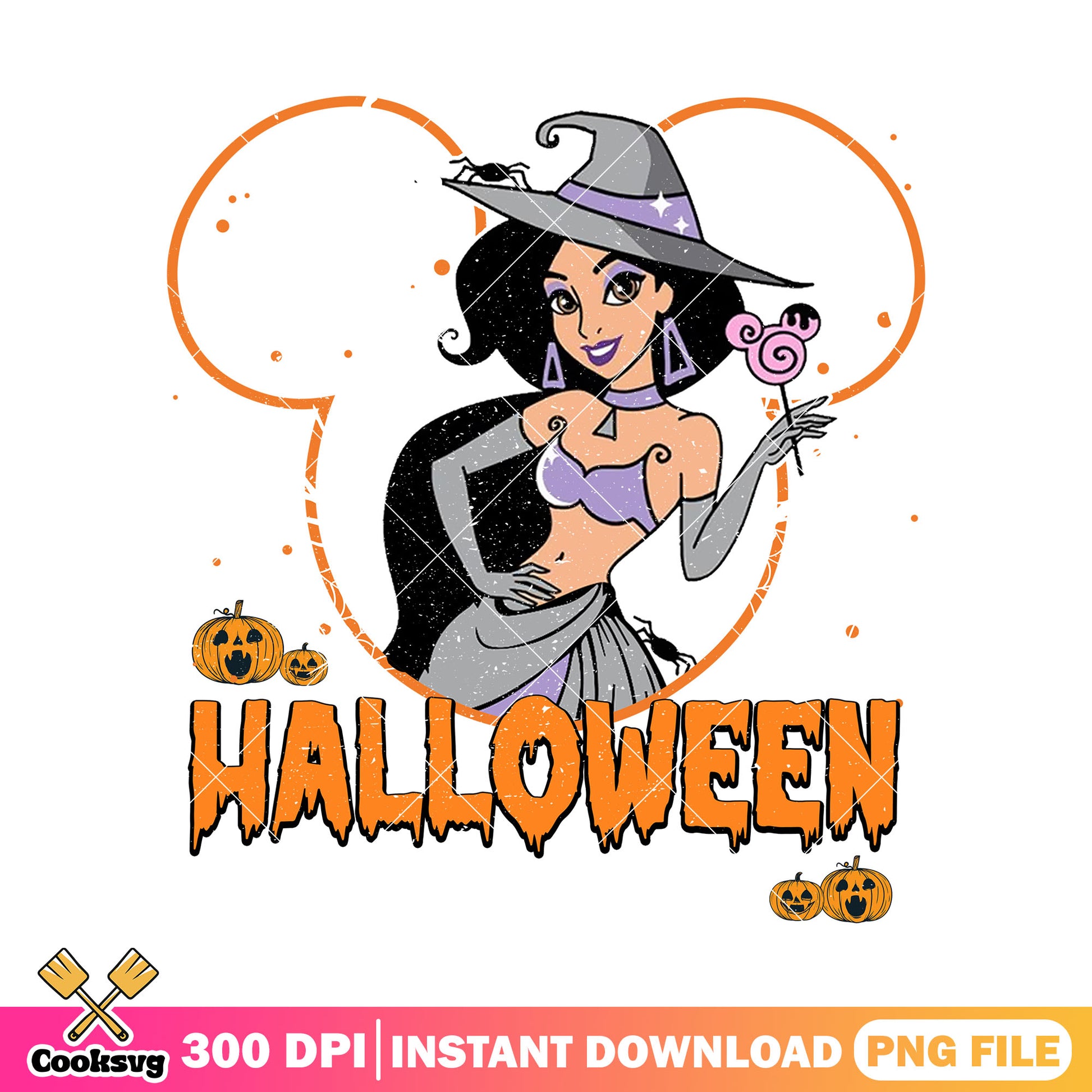Jasmine cosplay witch png, halloween ideas png, princess art png