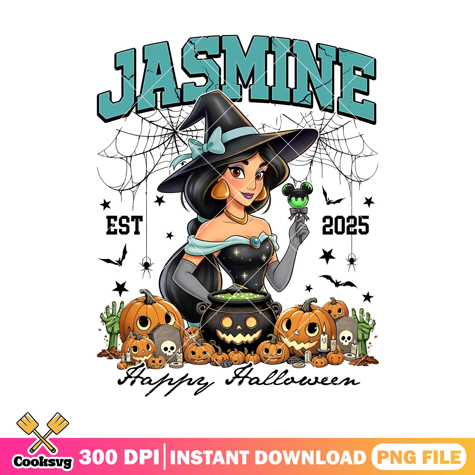 Jasmine the witch png, halloween princess png, disney jasmine png