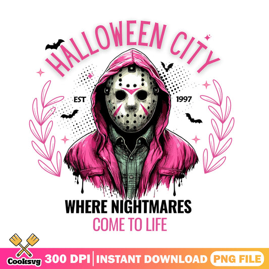Jason Voorhees Halloween City PNG, Horror Movie PNG, Halloween PNG