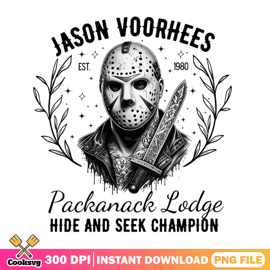 Jason Voorhees Hide And Seek Champion PNG, Horror PNG, Halloween PNG