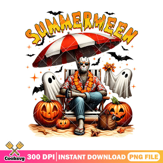 Jason voorhees on summerween png, halloween horror characters png