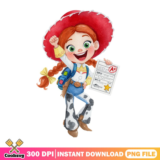 Jessie Toy Story Back To School PNG, Disney PNG, A Plus PNG