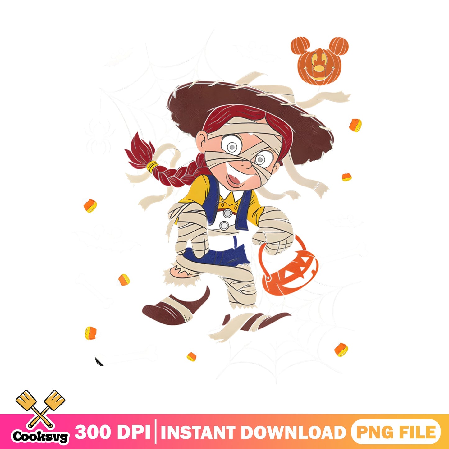 Jessie Toy Story Halloween Mummy PNG, Disney Halloween PNG, Trick Or Treat PNG