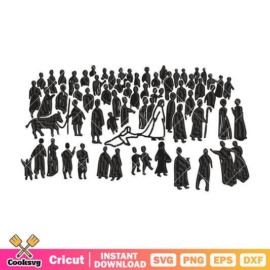 Jesus and Children Silhouette svg, jesus saves​ svg, jesus silhouette​ svg