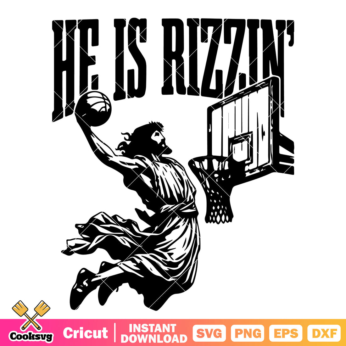 Jesus he is rizzin design svg, he is rizzin svg, jesus loves me svg ...