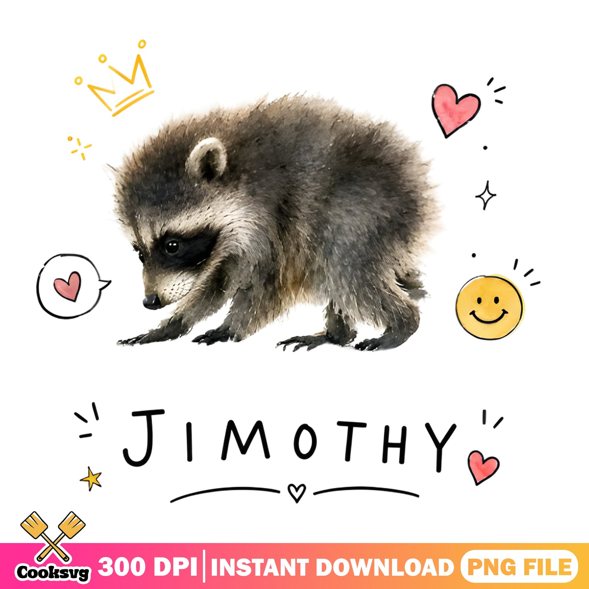 Jimothy Raccoon PNG, Cute Baby Raccoon, Funny Raccoon PNG