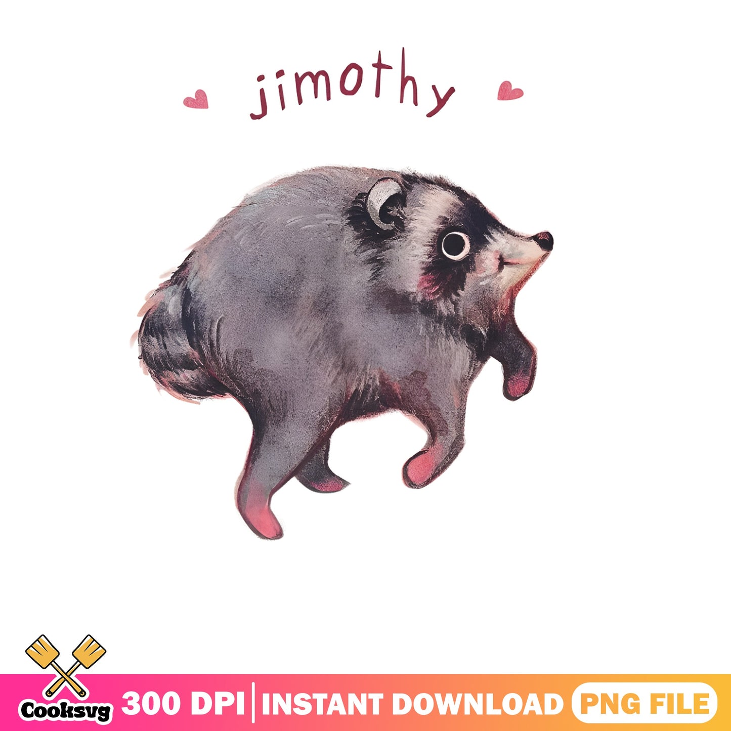 Jimothy Raccoon PNG, Cute Raccoon Clipart, Funny Animal PNG