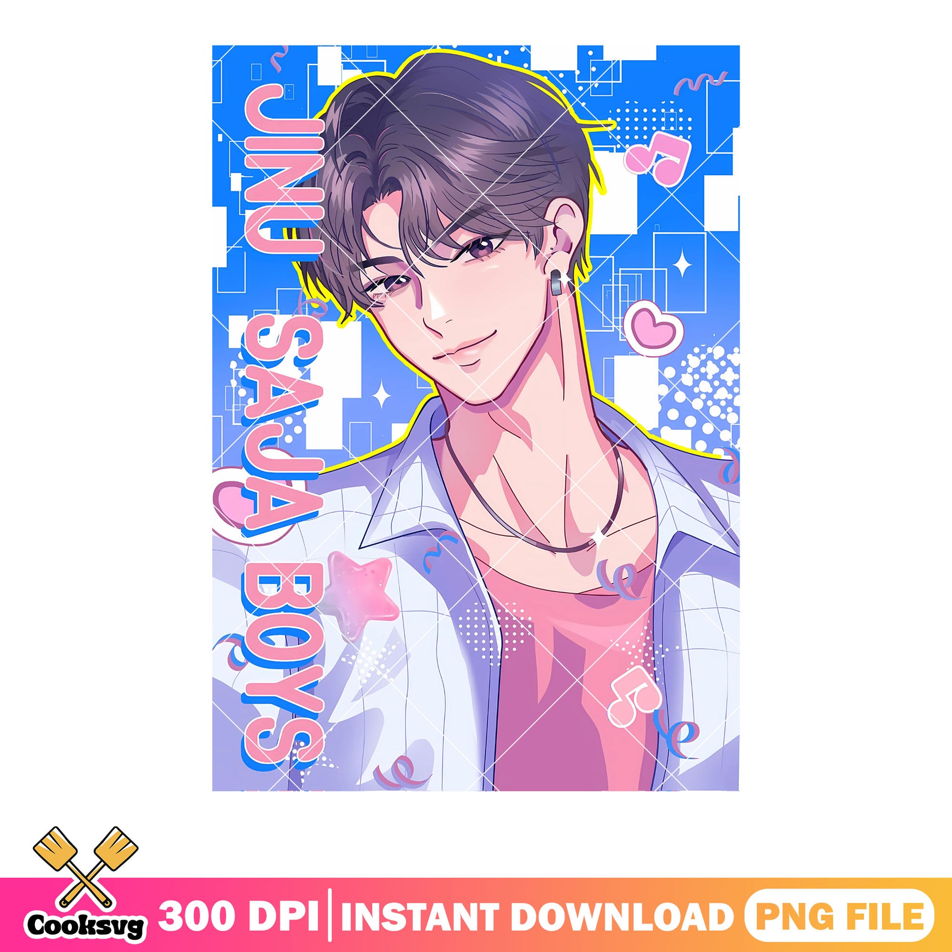 Jinu saja boy kpop png, poster jinu png, official poster jinu png