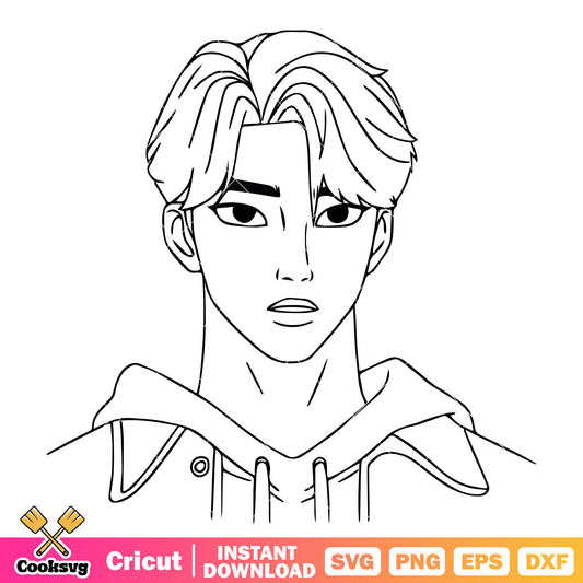 Jinu saja boys face svg, jinu saja svg, kpop saja boys svg