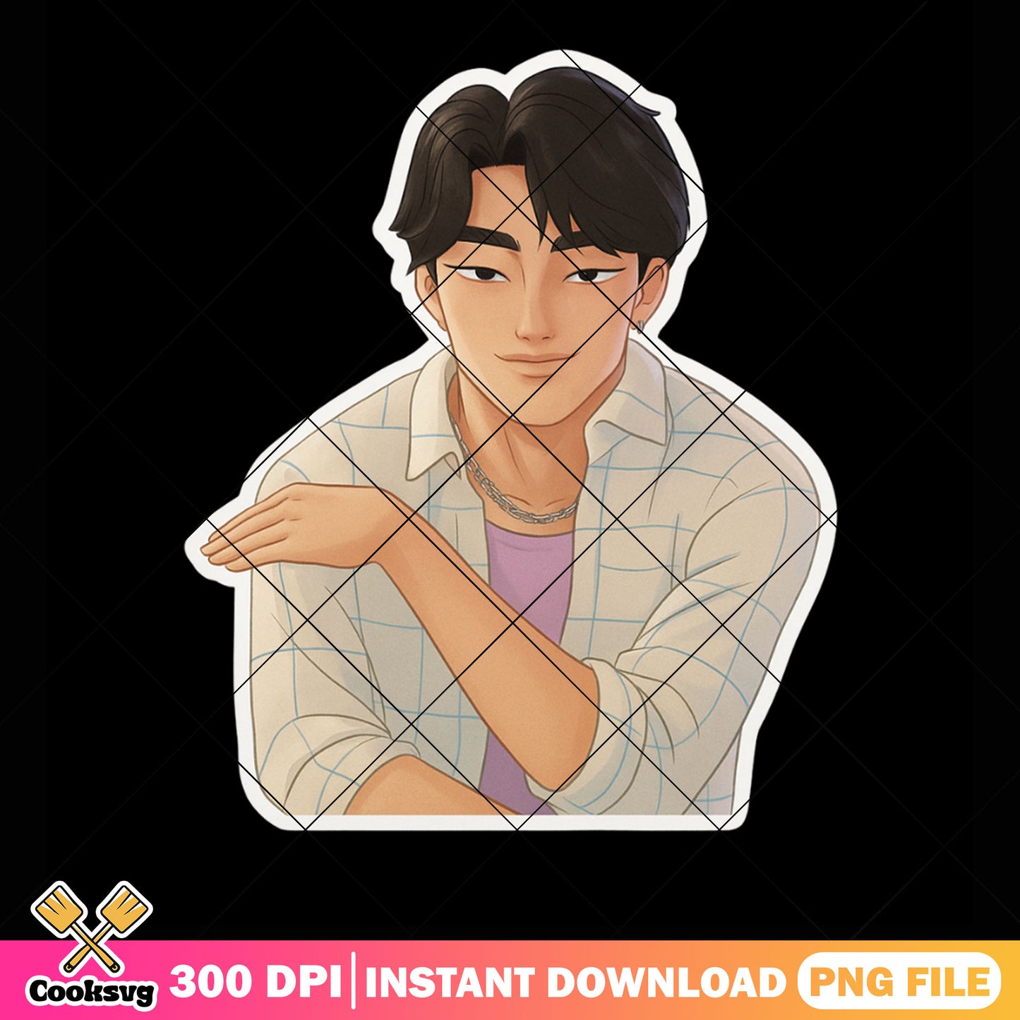 Jinu saja face png sticker, jinu saja png, love saja boys png