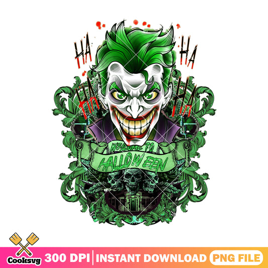 Jocker welcome to halloween png, jocker movie png, halloween png