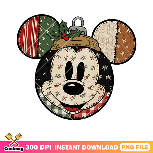 Jolly Mickey mouse xmas png, Christmas decor png, mickey png