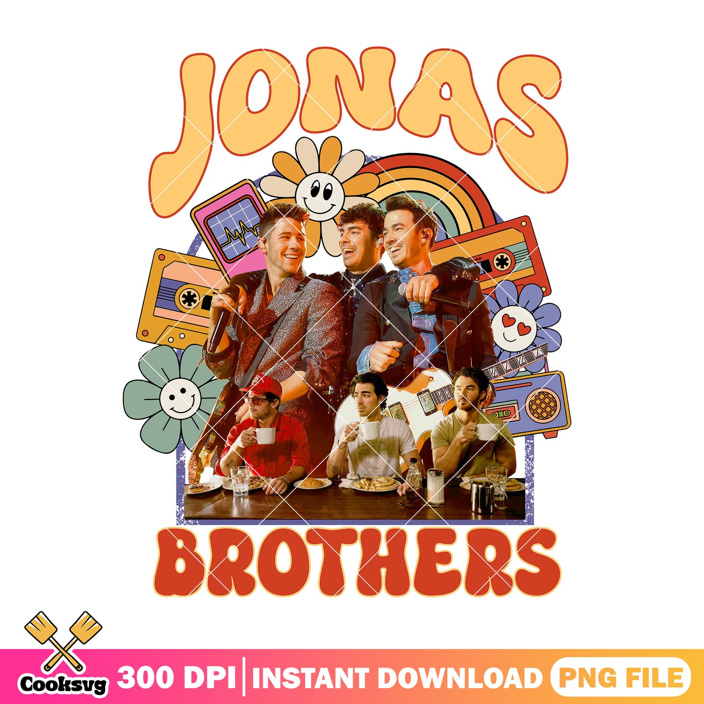 Jonas retro png, jon jones brothers png, jonas brothers tour 2025​ png