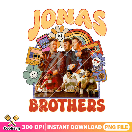 Jonas retro png, jon jones brothers png, jonas brothers tour 2025​ png