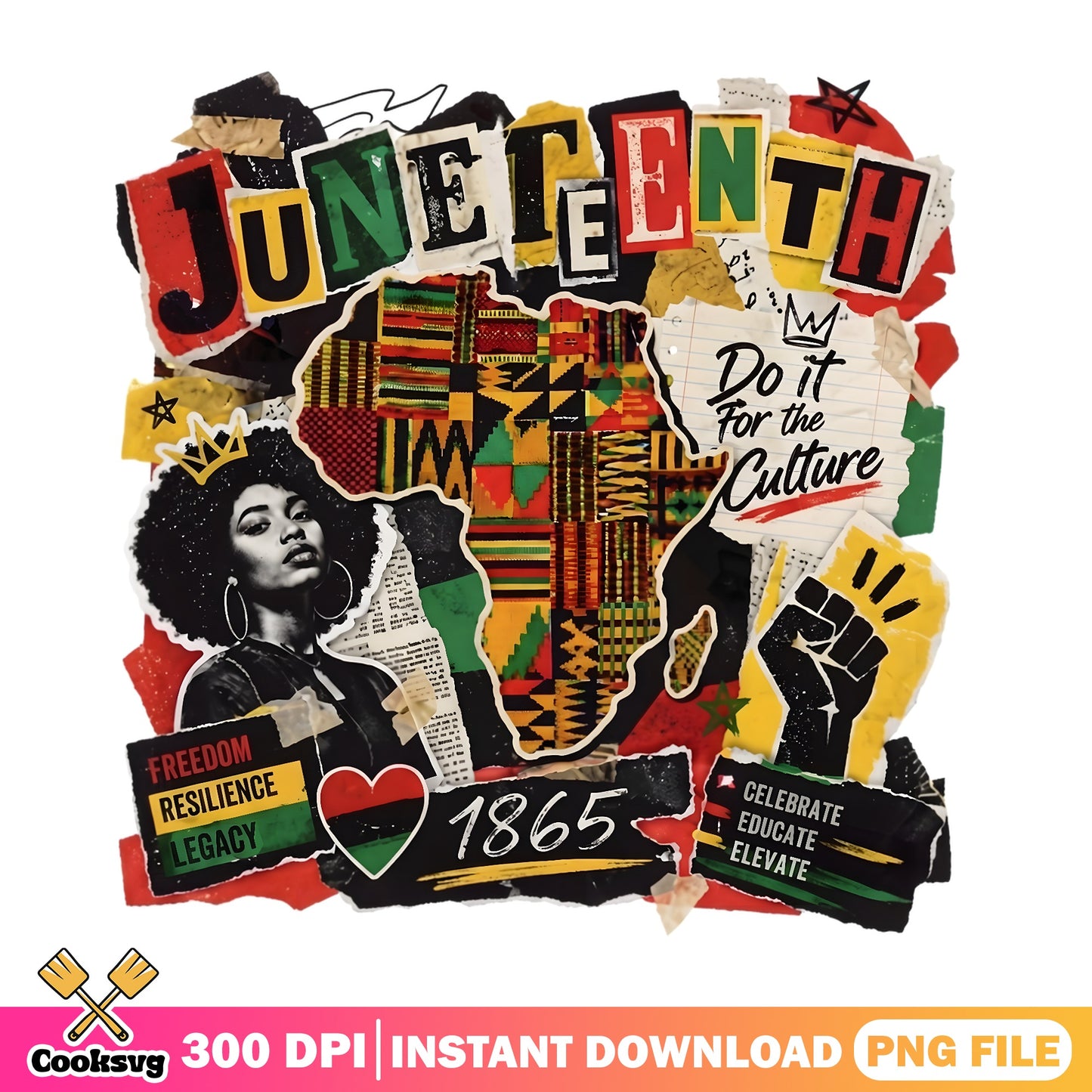 Juneteenth 1865 Do It For The Culture PNG, Black History PNG, Freedom PNG