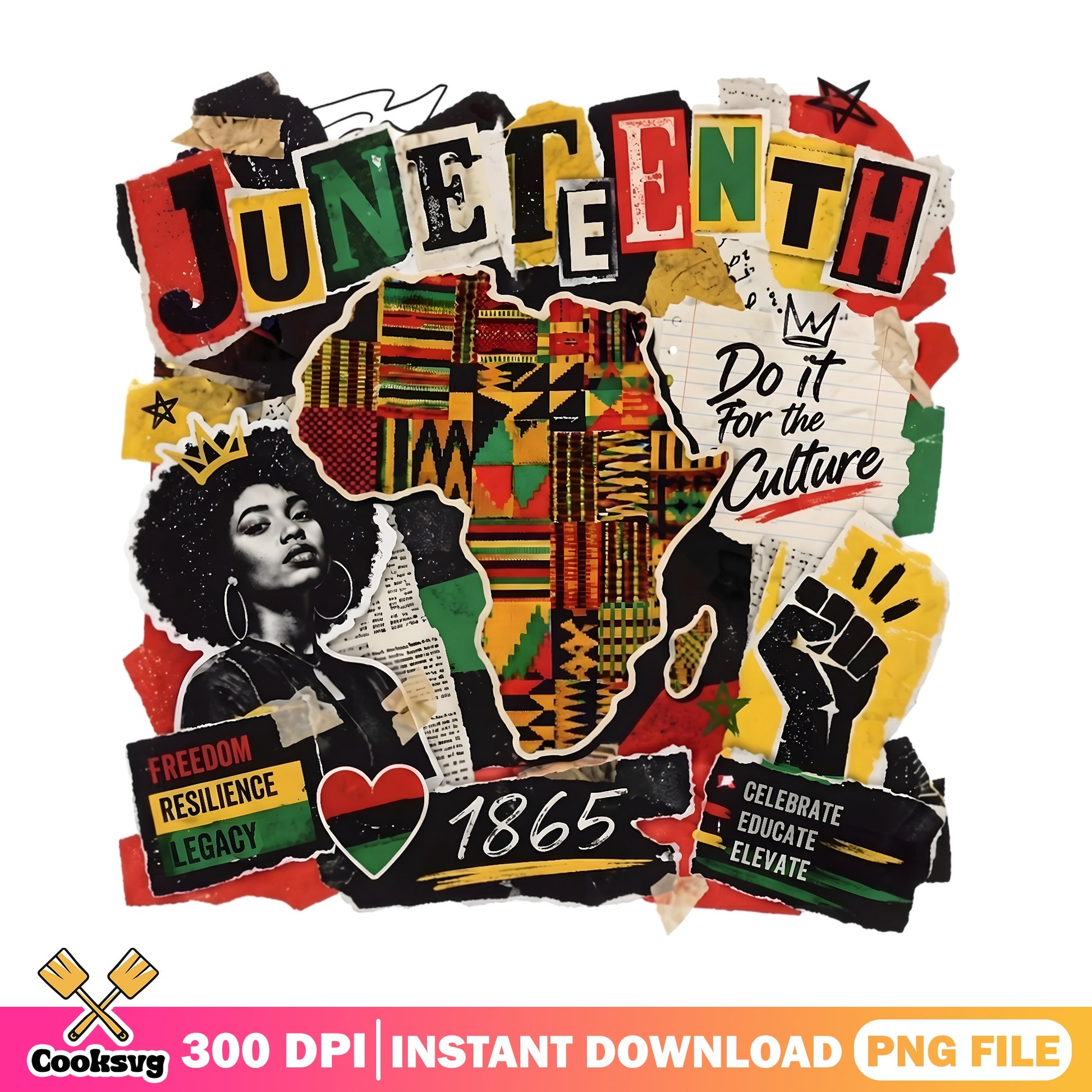 Juneteenth 1865 Do It For The Culture PNG, Black History PNG, Freedom PNG