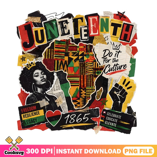 Juneteenth 1865 Do It For The Culture PNG, Black History PNG, Freedom PNG