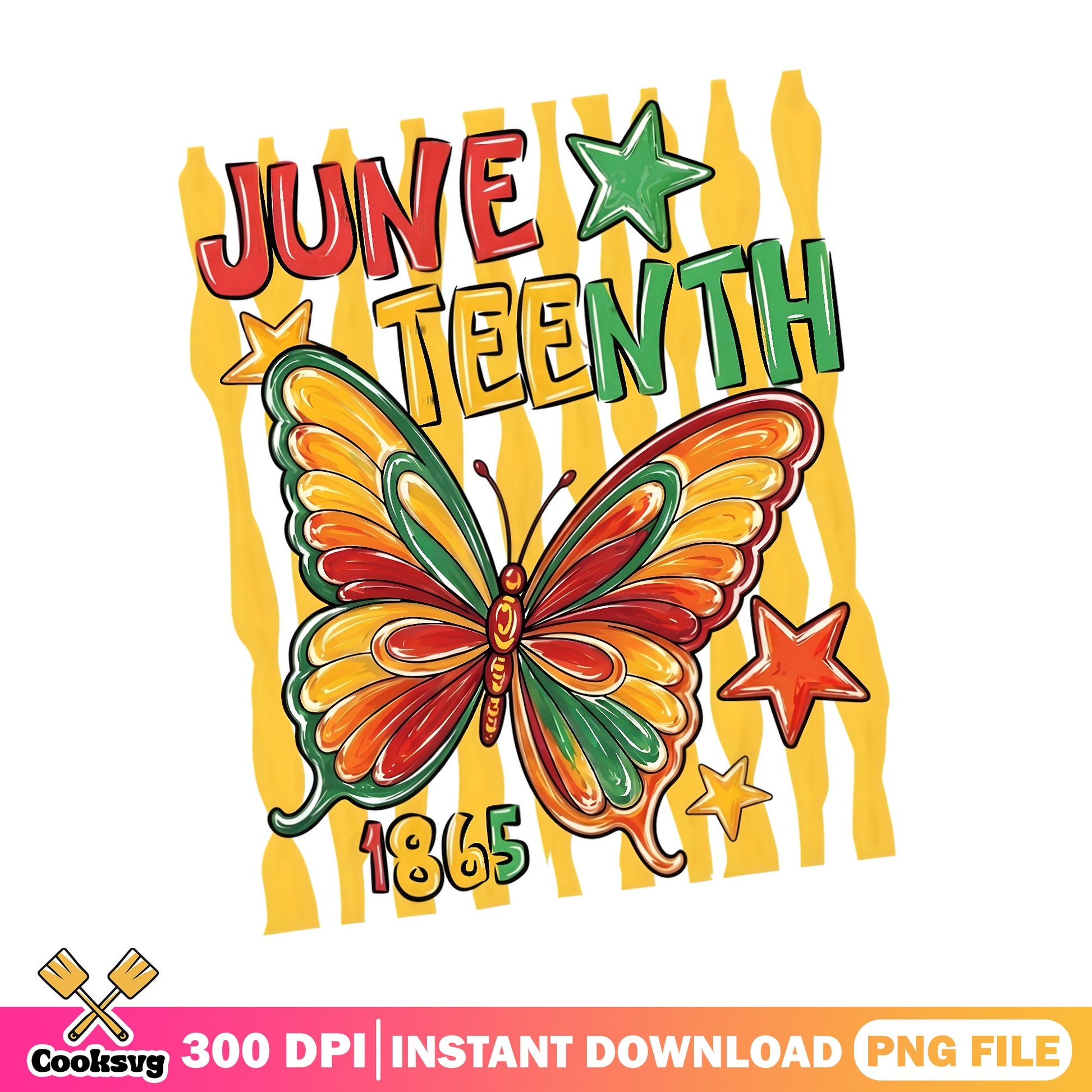Juneteenth Butterfly 1865 PNG, Black History PNG, Juneteenth PNG