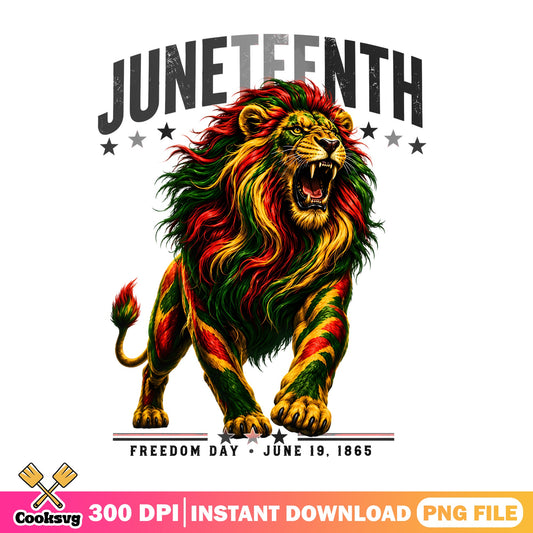 Juneteenth Lion PNG, Freedom Day June 19 PNG, Black History PNG